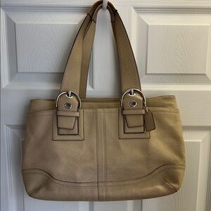 Coach  Tan Leather Tote Bag